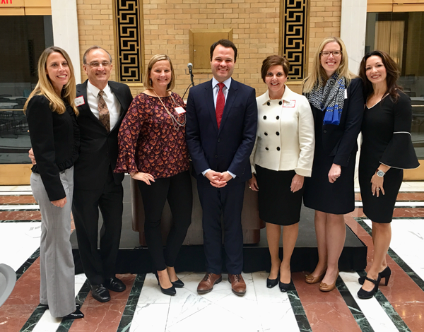 Senator Eric P. Lesser and advocates for Annual Moyamoya Disease Awareness Day